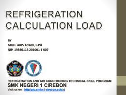 refrigeration calculation load