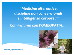 Convegno omeopatia - Fondazione Soncino