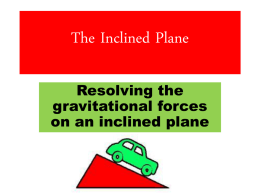 The Inclined Plane