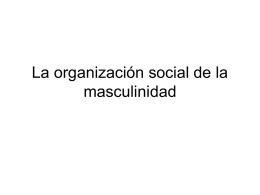 La organización social de la masculinidad