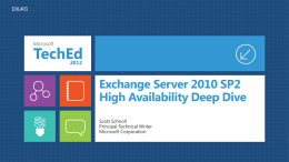 Microsoft Exchange Server 2010 High Availability