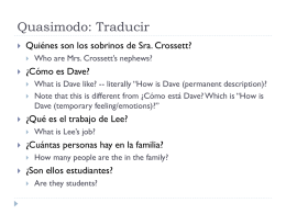 Quasimodo: Traducir - Mrs. Crossett`s Homepage