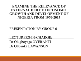 Powerpoint presentation on external debt