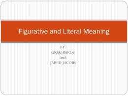 Figurative and Literal Meaning - Greer Middle College || Building the
