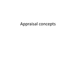 Appraisal concepts
