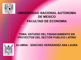estudio del financiamiento en proyectos del sector publico latino