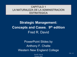 Strategic Management Concepts & Cases Eighth Edition