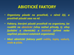 DUM 10 - Abioticke faktory - Prezentace