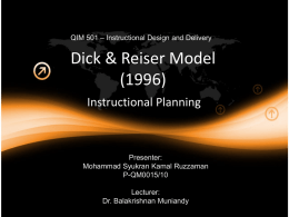 Dick & Reiser Model (1996)