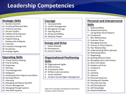 Leadership Competencies