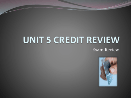 unit 5 review - credit powerpoint