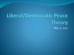 Liberal/Democratic Peace Theory
