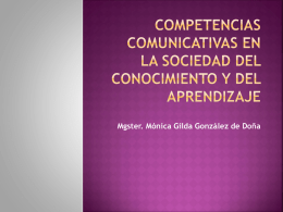 Competencias comunicativas en la Sociedad del Conocimiento y