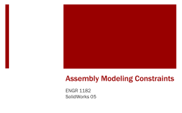 Assembly Constraints