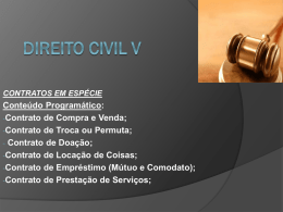 Direito Civil V - Contratos em Espe_cie.
