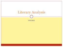 Literary Analysis Theme