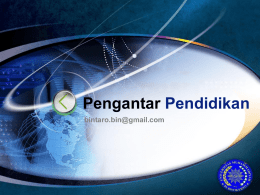 Pengantar Pendidikan