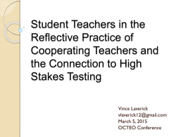 Student Teachers in the Reflective Practice of Cooperating Teachers