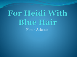 For Heidi With Blue Hair