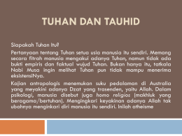 TAUHID - Psikologi UHT 2012
