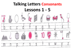 Talking Letters-Vowels & Consonants Power Point Presentation