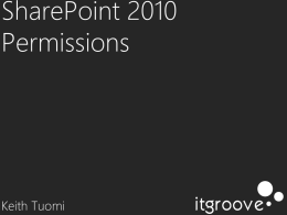 vSharePoint-SharePoint 2010 Permissions