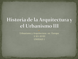 Historia de la Arquitectura y el Urbanismo III
