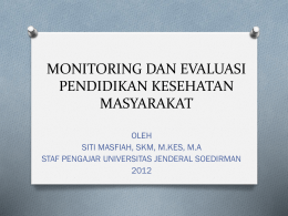 monitoring dan evaluasi pendidikan kesehatan