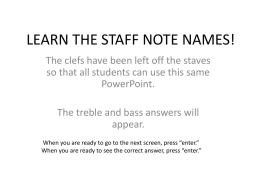 LEARN THE STAFF NOTE NAMES!