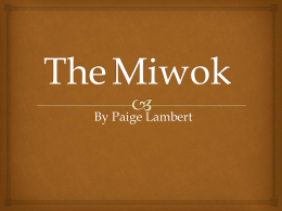 The Miwok - Mrs. Pope`s Class
