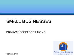 Small Business - International Association of Privacy Professionals