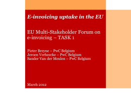 "E-invoicing uptake in the EU" (PwC)