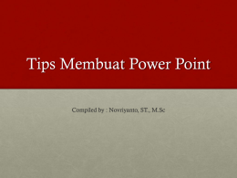 Tips Membuat Presentasi Menggunakan PowerPoint