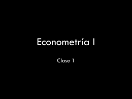 Econometría I - Clases de Econometría
