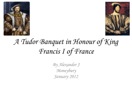 Alexander J Menu for a Tudor Banquet