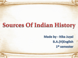 Sources Of Indian History