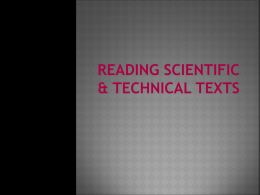 Reading scientific & technical texts