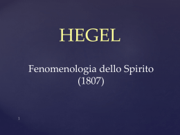 HEGEL &ndash; Fenomenologia dello Spirito - blog