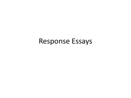 Response Essays - Parma City School District