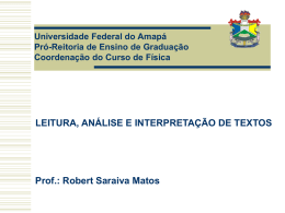 leitura e analise de textos - Universidade Federal do Amapá