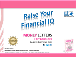 Raise your Financial IQ Presentation–Jump$tart