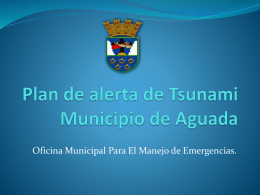 Plan de Alerta de Tsunami - Red Sísmica de Puerto Rico