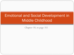 Emotional and Social Development in Middle