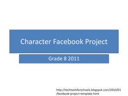 Character Facebook Project