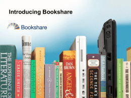 Bookshare Presentation