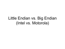 Little Endian vs. Big Endian (16 Dec. 2014)