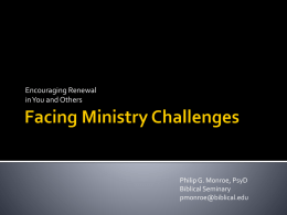 Facing Ministry Challenges
