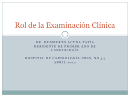 Presentación Rol del Examen Clinico