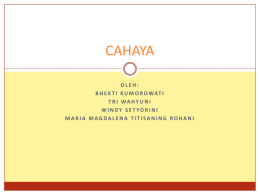 CAHAYA - WordPress.com
