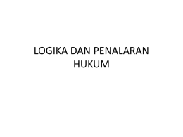 pendahuluan logika dan penalaran hukum